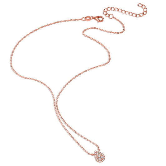 Collier Zilver Zirkonia Rosé Verguld 39-44 cm
