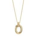 Collier met hanger Zilver Zirkonia 33 Steen Geel Verguld 40-45 cm