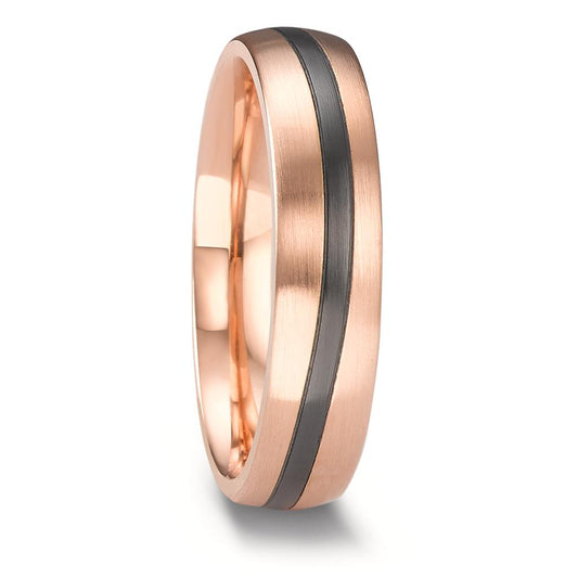 Partnerring 585/14K roségoud, Zirkonium