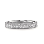 Memory ring 750/18K witgoud Diamant 0.25 ct, 15 Steen, [Brillant], w-si