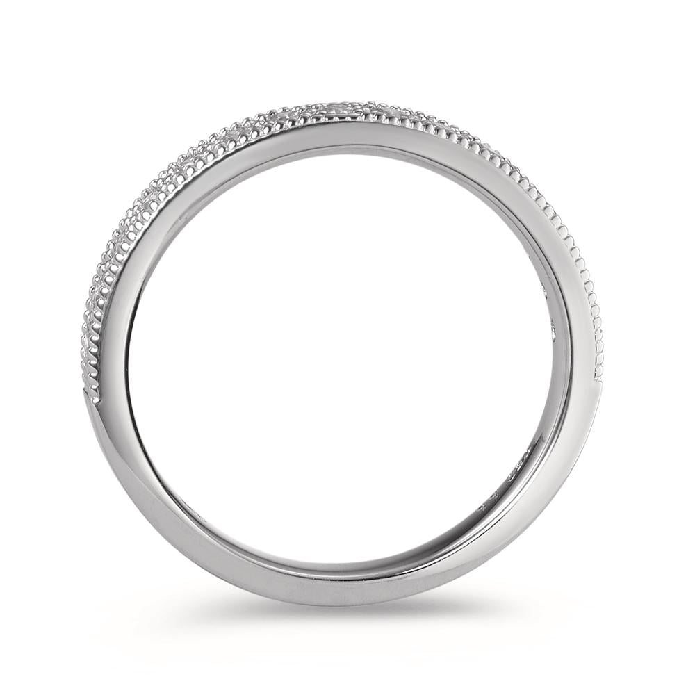 Memory ring 750/18K witgoud Diamant 0.25 ct, 15 Steen, [Brillant], w-si