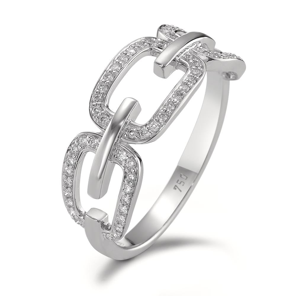 Ring 750/18K witgoud Diamant 0.20 ct, [Brillant], w-si
