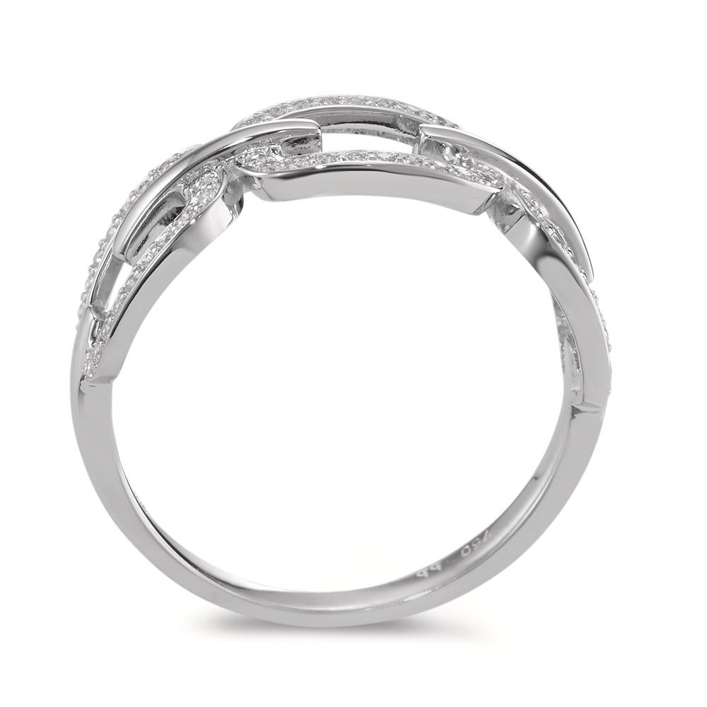 Ring 750/18K witgoud Diamant 0.20 ct, [Brillant], w-si
