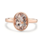 Ring 750/18K rood goud Morganiet Champagne, [oval]