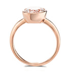 Ring 750/18K rood goud Morganiet Champagne, [oval]