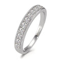 Memory ring 750/18K witgoud Diamant 0.35 ct, 10 Steen, w-si