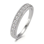 Memory ring 750/18K witgoud Diamant 0.35 ct, 10 Steen, w-si