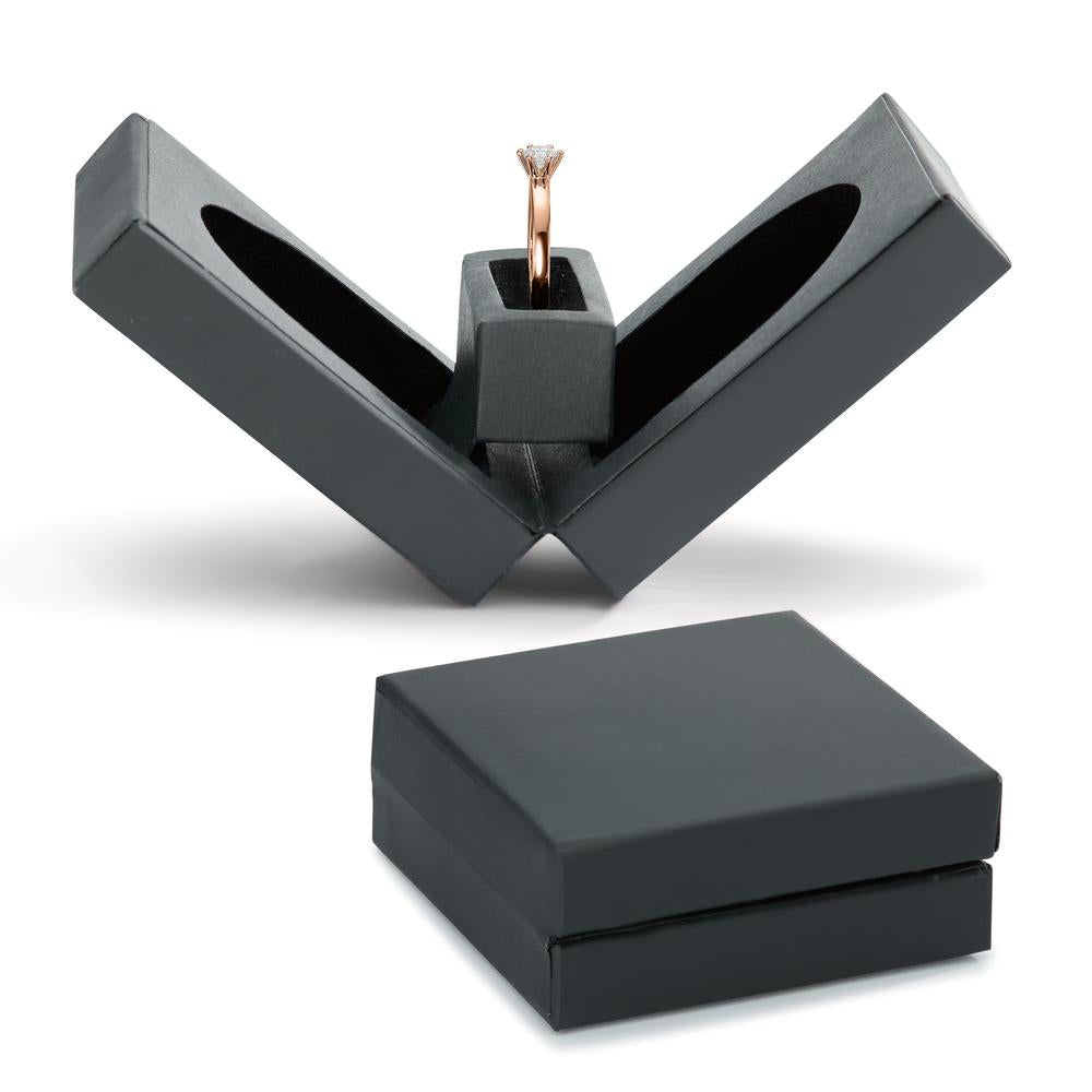 Solitaire ring 750/18K rood goud Diamant wit, 0.20 ct, [Brillant], w-si