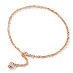 Enkelbanden Zilver Zirkonia Rosé Verguld Hart 23-26 cm
