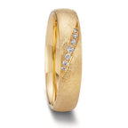Partnerring 750/18K geel goud Diamant 0.066 ct, 7 Steen, tw-vsi