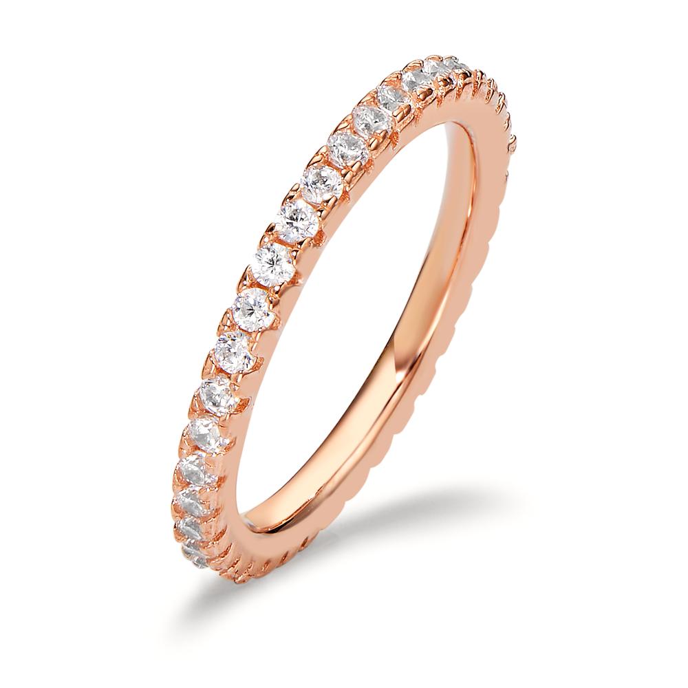 Memory ring Zilver Zirkonia Rosé Verguld