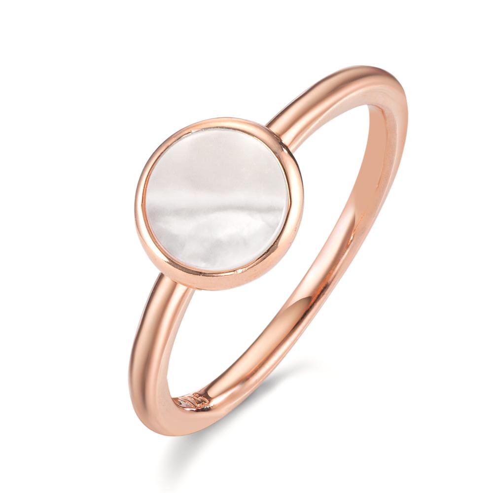 Ring Zilver Verguld Parelmoer wit Ø7.5 mm