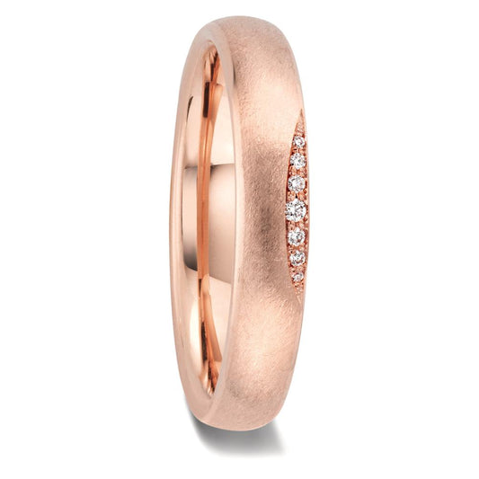 Partnerring 750/18K roségoud Diamant 0.032 ct, 7 Steen, w-si