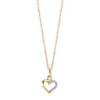 Hanger 750/18K geel goud Zirkonia 10 Steen Hart Ø8.5 mm
