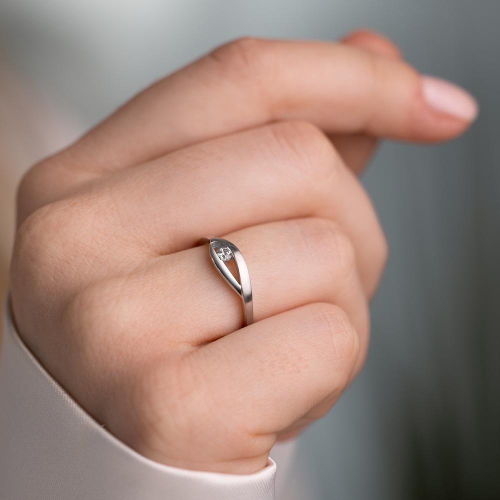 Ring 375/9K witgoud Zirkonia