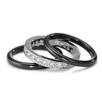 Ring 750/18K witgoud, Keramiek Diamant 1 ct, 25 Steen, [Brillant]