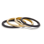 Ring 750/18K geel goud, Carbon Diamant 0.25 ct, 50 Steen, w-si