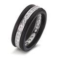 Ring 750/18K witgoud, Carbon Diamant 1 ct, 28 Steen, w-si