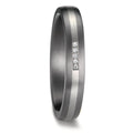 Partnerring 999 Tantaal, 950 Platina Diamant 0.017 ct, 5 Steen, w-si