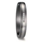 Partnerring 999 Tantaal, 950 Platina Diamant 0.017 ct, 5 Steen, w-si