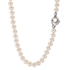 Collier 750/18K witgoud zoetwater Parel wit, 5.5 mm 46 cm