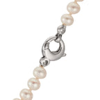 Collier 750/18K witgoud zoetwater Parel wit, 5.5 mm 46 cm