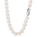 Collier Zilver zoetwater Parel wit, 12 mm 50 cm
