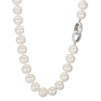 Collier Zilver zoetwater Parel wit, 12 mm 50 cm