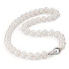 Collier Zilver zoetwater Parel wit, 12 mm 50 cm