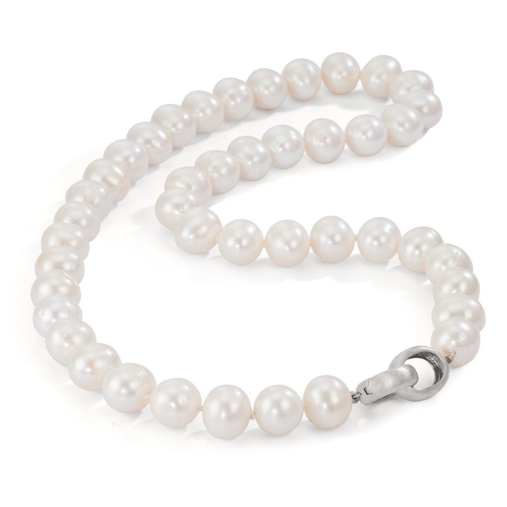 Collier Zilver zoetwater Parel wit, 12 mm 50 cm