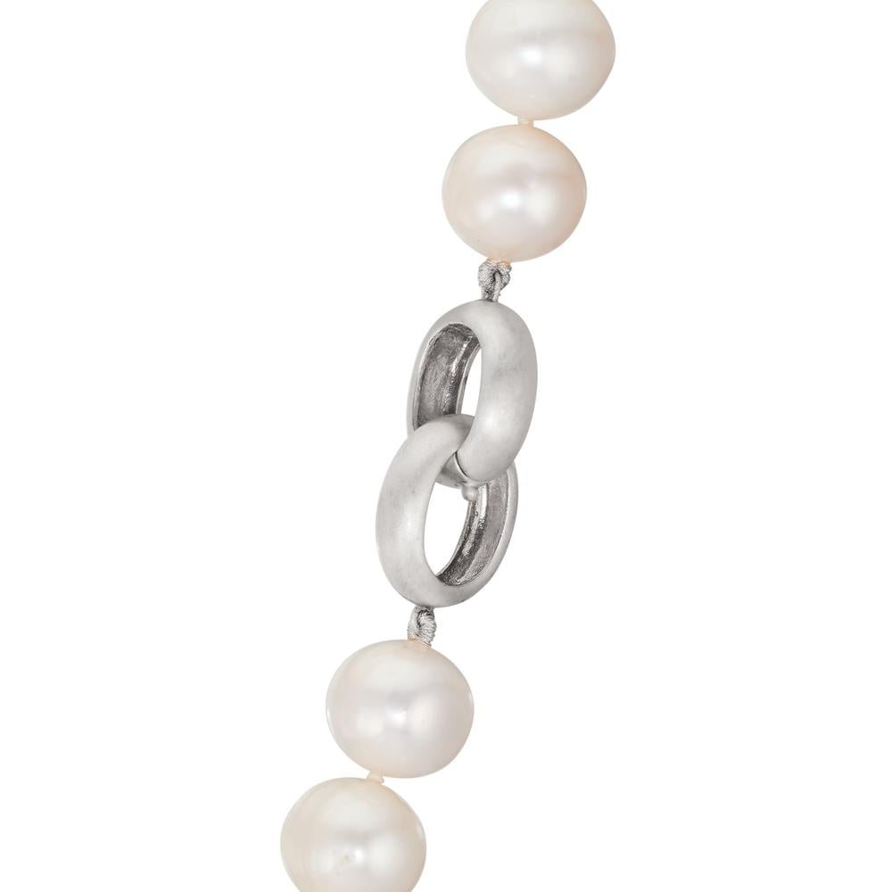 Collier Zilver zoetwater Parel wit, 12 mm 50 cm