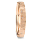 Partnerring 750/18K roségoud Diamant 0.026 ct, 13 Steen, w-vsi