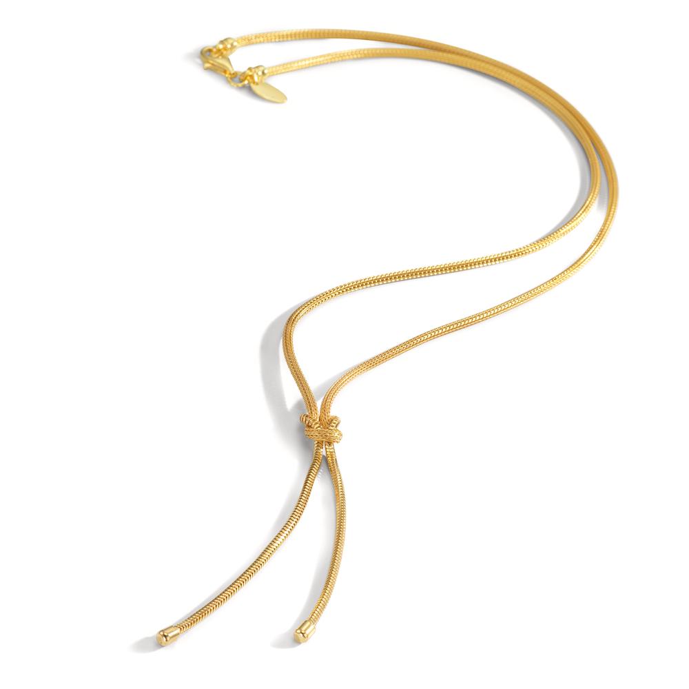Collier Zilver Geel Verguld Knooppunt 50 cm