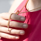 Collier Zilver Geel Verguld Knooppunt 50 cm