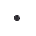 Oorknop 1 stuk Zilver Zirkonia zwart Ø7 mm