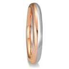 Partnerring 750/18K witgoud, 750/18K roségoud