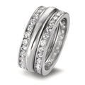 Ring set 750/18K witgoud Zirkonia