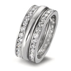 Ring set 750/18K witgoud Zirkonia