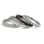 Ring set 750/18K witgoud, Titanium