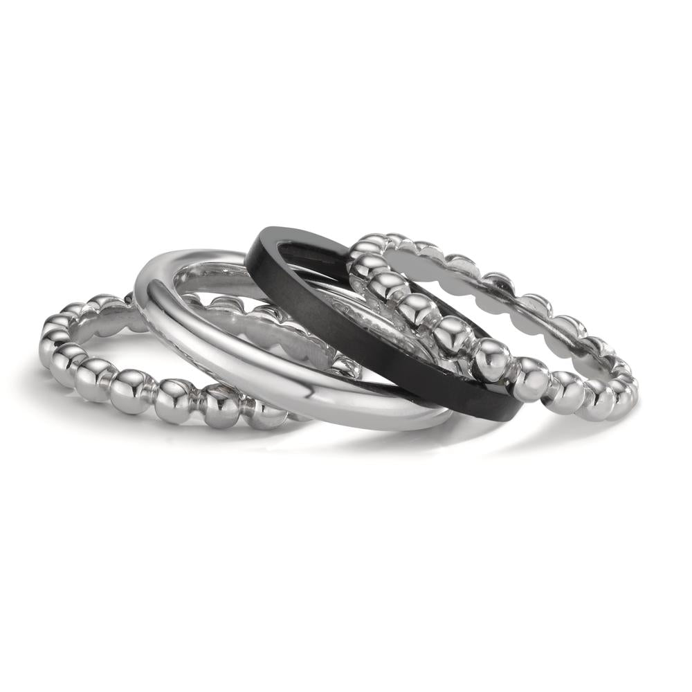Ring set 750/18K witgoud, Titanium