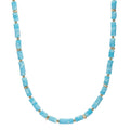Collier Roestvrijstaal Amazoniet Geel IP-gecoat 43-46 cm