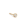 Oorknop 1 stuk 750/18K geel goud Zirkonia Ø3 mm