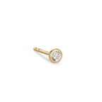 Oorknop 1 stuk 750/18K geel goud Zirkonia Ø3 mm
