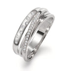 Ring 750/18K witgoud Diamant 0.11 ct, w-si