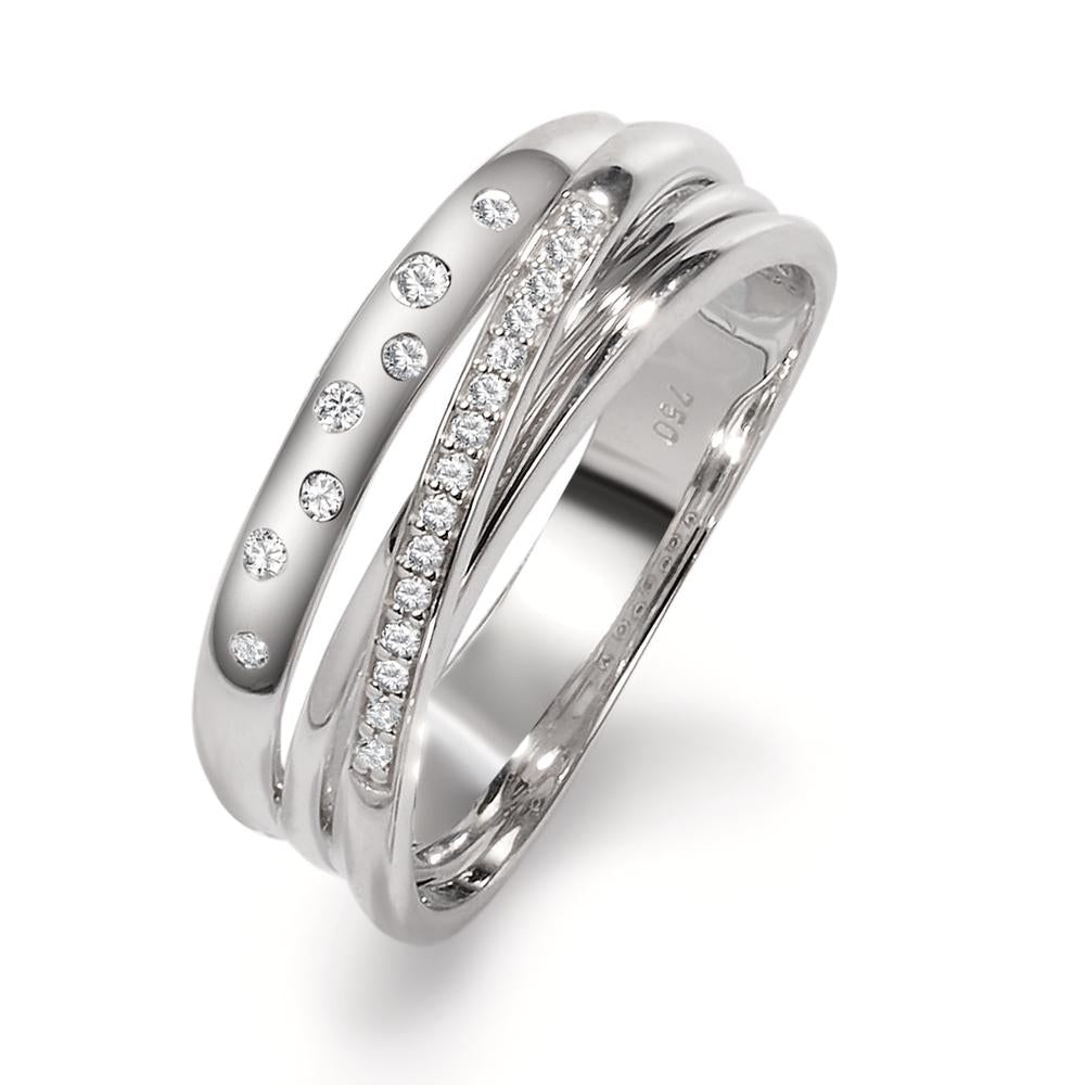 Ring 750/18K witgoud Diamant 0.11 ct, w-si