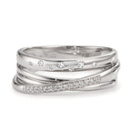 Ring 750/18K witgoud Diamant 0.11 ct, w-si
