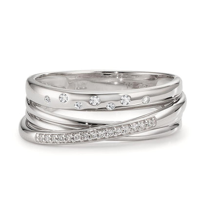 Ring 750/18K witgoud Diamant 0.11 ct, w-si