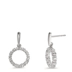 Oorbellen 750/18K witgoud Diamant 0.33 ct, w-si Ø12.5 mm