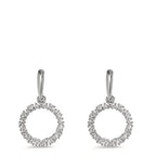 Oorbellen 750/18K witgoud Diamant 0.33 ct, w-si Ø12.5 mm