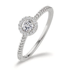 Ring 750/18K witgoud Diamant 0.30 ct, w-si Ø6 mm